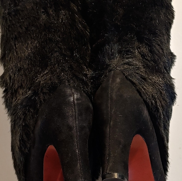DesignSam edelman Womens mink fur boots size 8 m - Picture 5 of 7